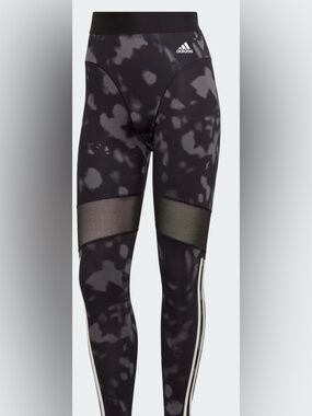 Adidas-Women's Hyperglam Black/gray Legging Tights multisport Aeroready Sz XS